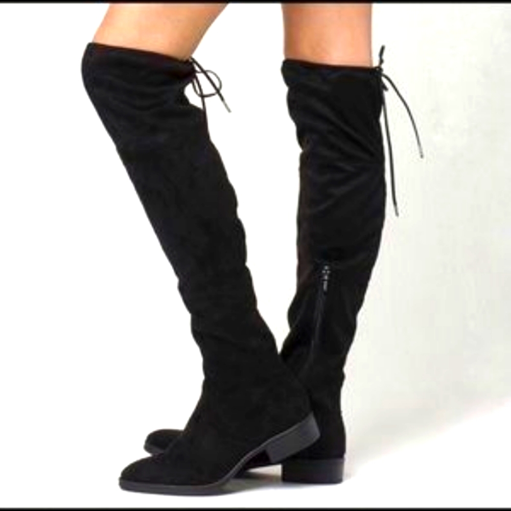 Circus by Sam Edelman Black Suede Over-the-Knee Boots